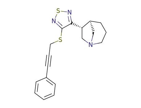 exo (5R,6R)-6-(3-(3-phenyl-2-propyn-1-ylthio)-1,2,5-thiadiazol-4-yl)-1-azabicyclo[3.2.1]octane