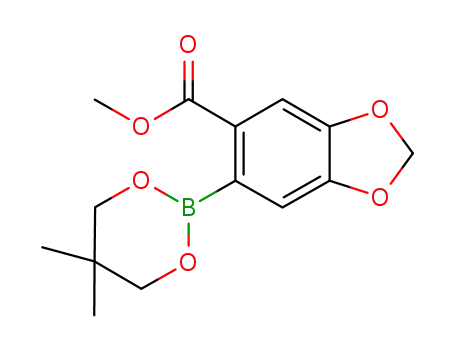 methyl 6-(5,5-dimethyl-1,3,2-dioxaborinan-2-yl)benzo[d][1,3]dioxole-5-carboxylate