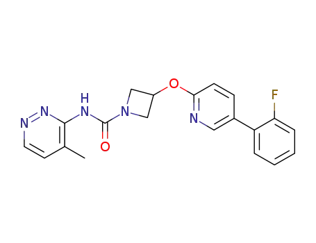 Molecular Structure of 1186234-46-7 (3-[5-(2-fluoro-phenyl)-pyridin-2-yloxy]-azetidine-1-carboxylic acid (4-methyl-pyridazin-3-yl)-amide)