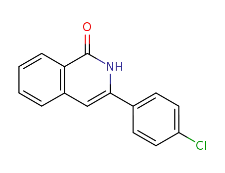 Molecular Structure of 124394-22-5 (1(2H)-Isoquinolinone, 3-(4-chlorophenyl)-)