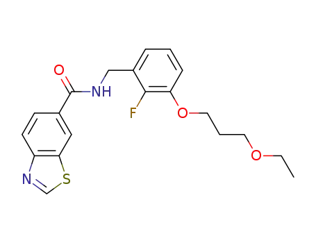 N-(3-(3-ethoxypropoxy)-2-fluorophenyl)methyl-benzothiazole-6-carboxamide
