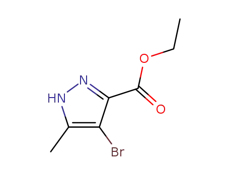 Molecular Structure of 6076-14-8 (Ethyl 4-bromo-5-methyl-1H-pyrazole-3-carboxylate)