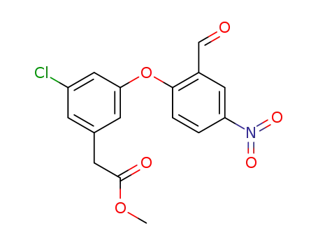 [3-chloro-5-(2-formyl-4-nitro-phenoxy)-phenyl]-acetic acid methyl ester