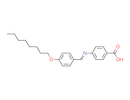 Molecular Structure of 15012-43-8 (Benzoic acid, 4-[[[4-(octyloxy)phenyl]methylene]amino]-)
