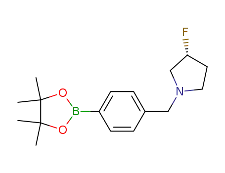 (R)-3-fluoro-1-[4-(4,4,5,5-tetramethyl-[1,3,2]dioxaborolan-2-yl)-benzyl]-pyrrolidine