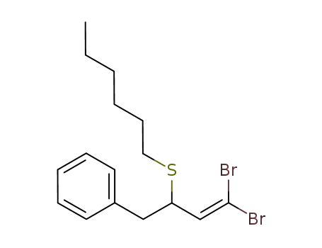 1,1-dibromo-3-hexylsulfanyl-4-methyl-pent-1-ene