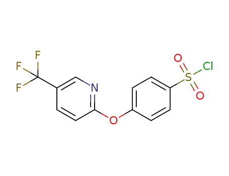 Molecular Structure of 874838-96-7 (4-{[5-(trifluoromethyl)pyridin-2-yl]oxy}benzenesulfonyl chloride)