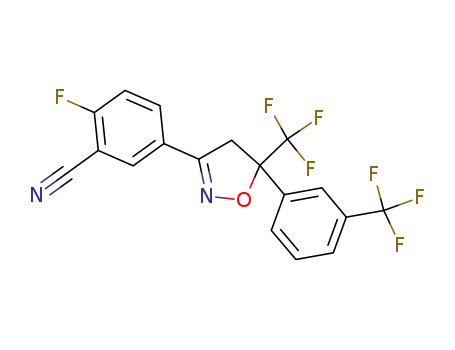 5-[4,5-dihydro-5-(trifluoromethyl)-5-[3-(trifluoromethyl)phenyl]-3-isoxazolyl]-2-fluorobenzonitrile