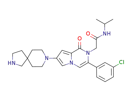 2-[3-(3-chlorophenyl)-7-(2,8-diazaspiro[4.5]dec-8-yl)-1-oxopyrrolo[1,2-a]pyrazin-2(1H)-yl]-N-(1-methylethyl)acetamide