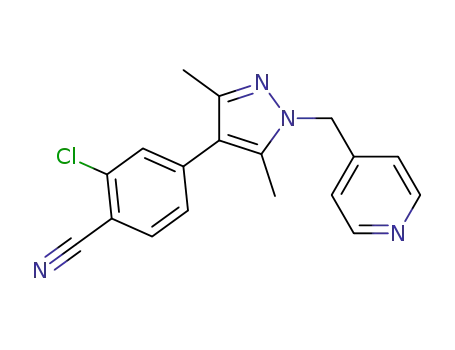 2-chloro-4-[3,5-dimethyl-1-(pyridin-4-ylmethyl)-1H-pyrazol-4-yl]benzonitrile