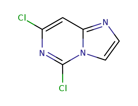 Molecular Structure of 85989-61-3 (5,7-dichloroiMidazo[1,2-c]pyriMidine)