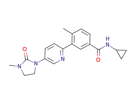 Molecular Structure of 1164105-45-6 (N-cyclopropyl-4-methyl-3-(5-(3-methyl-2-oxoimidazolidin-1-yl)pyridin-2-yl)benzamide)