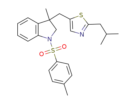 2-isobutyl-5-((3-methyl-1-tosylindolin-3-yl)methyl)thiazole