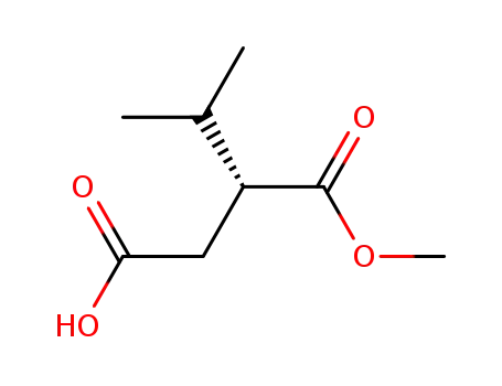 Molecular Structure of 220498-08-8 ((R)-2-ISOPROPYL-SUCCINIC ACID-1-METHYL ESTER)
