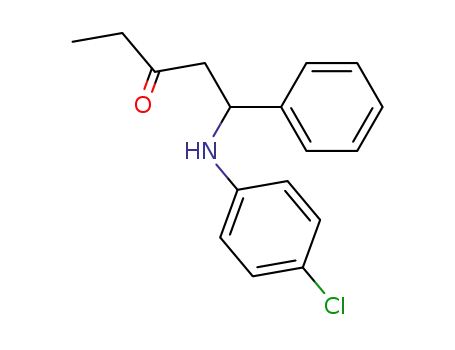 Molecular Structure of 137351-26-9 (1-(4-chlorophenylamino)-1-phenylpentan-3-one)