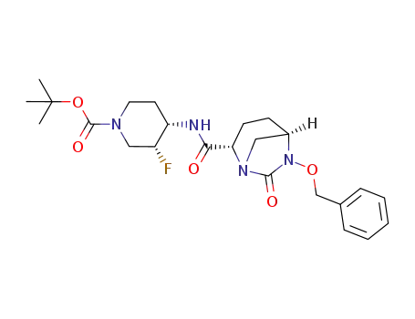 tert-butyl-(3R,4S)-4-({[(2S,5R)-6-(benzyloxy)-7-oxo-1,6-diazabicyclo[3.2.1]oct-2-yl]carbonyl}amino)-3-fluoropiperidine-1-carboxylate