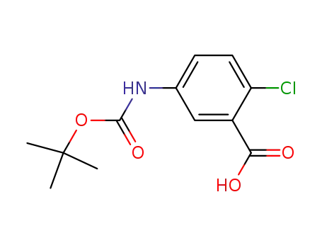 Molecular Structure of 503555-96-2 (N-BOC-5-AMINO-2-CHLOROBENZOIC ACID)