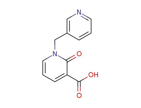 Molecular Structure of 954225-20-8 (2-Oxo-1-(pyridin-3-ylmethyl)-1,2-dihydropyridine-3-carboxylic acid)