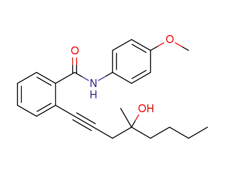2-(4-hydroxy-4-methyloct-1-ynyl)-N-(4-methoxyphenyl)benzamide