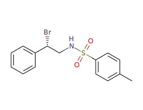 Molecular Structure of 1202798-53-5 ((S)-N-(2-bromo-2-phenylethyl)-4-methylbenzenesulfonamide)