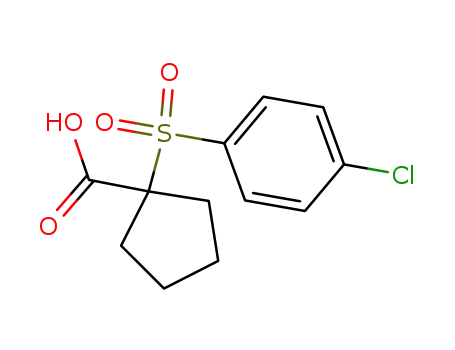 Molecular Structure of 505071-95-4 (1-(4-CHLORO-BENZENESULFONYL)-CYCLOPENTANE-CARBOXYLIC ACID)