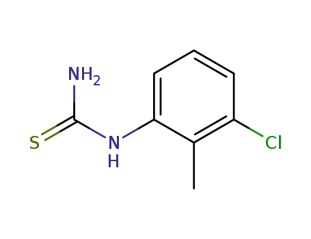 Molecular Structure of 63980-70-1 (1-(3-CHLORO-2-METHYLPHENYL)-2-THIOUREA)