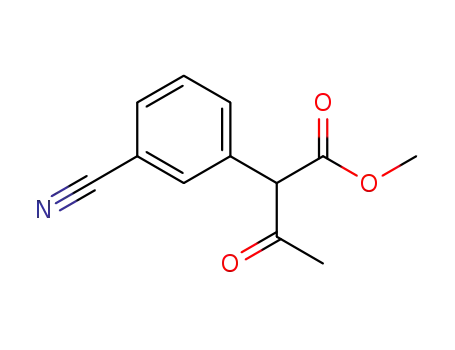 Molecular Structure of 577776-93-3 (methyl 2-(3-cyanophenyl)-3-oxobutanoate)