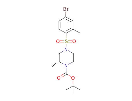 1,1-dimethylethyl (2R)-4-[(4-bromo-2-methylphenyl)sulfonyl]-2-methyl-1-piperazinecarboxylate