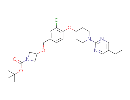N-tert-butyl 3-(3-chloro-4-(1-(5-ethylpyrimidin-2-yl)piperidin-4-yloxy)benzyloxy)azetidine-1-carboxylate