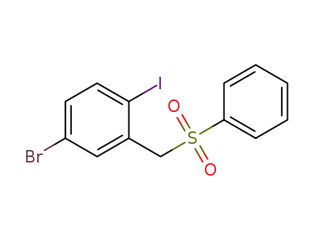 Molecular Structure of 1178576-94-7 (2-benzenesulfonylmethyl-4-bromo-1-iodo-benzene)