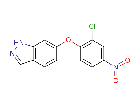 Molecular Structure of 1033809-70-9 (6-(2-chloro-4-nitrophenoxy)-1H-indazole)