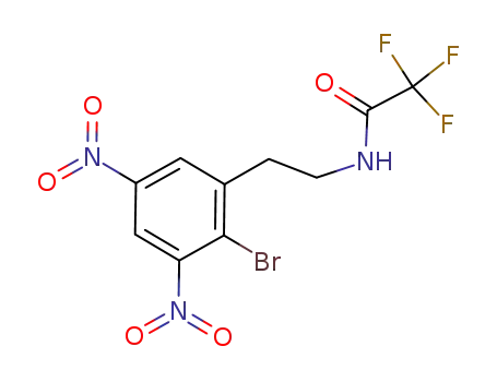 Molecular Structure of 1161880-90-5 (N-(2-bromo-3,5-dinitrophenethyl)-2,2,2-trifluoroacetamide)