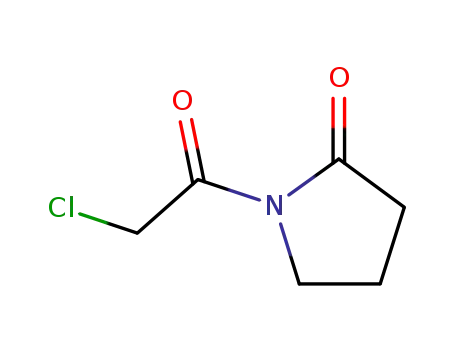Molecular Structure of 43170-60-1 (2-Pyrrolidinone, 1-(chloroacetyl)- (9CI))