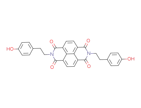 Molecular Structure of 1187488-10-3 (N,N'-bis[2-(4-hydroxyphenyl)ethyl]-1,4,5,8-naphthalenetetracarboxylic acid diimide)