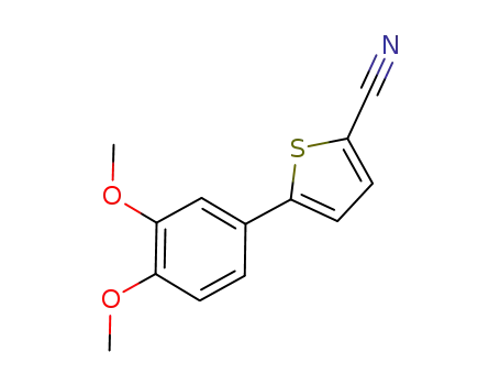 Molecular Structure of 1067911-39-0 (5-(3,4-dimethoxyphenyl)thiophene-2-carbonitrile)