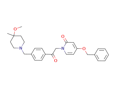 4-benzyloxy-1-{2-[4-(4-methoxy-4-methyl-piperidin-1-ylmethyl)-phenyl]-2-oxo-ethyl}-1H-pyridin-2-one