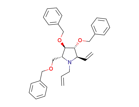 (2R,3R,4R,5R)-1-allyl-3,4-bis(benzyloxy)-2-(benzyloxymethyl)-5-vinylpyrrolidine