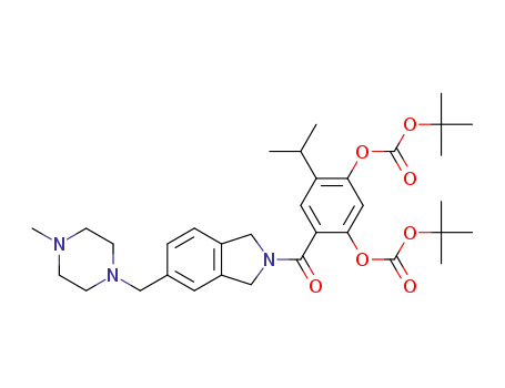 carbonic acid 5-tert-butoxycarbonyloxy-4-isopropyl-2-[5-(4-methyl-piperazin-1-ylmethyl)-1,3-dihydro-isoindole-2-carbonyl]-phenyl ester tert-butyl ester