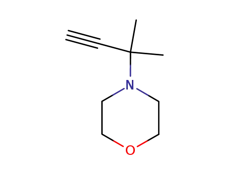 Molecular Structure of 7471-07-0 (Morpholine,  4-(1,1-dimethyl-2-propynyl)-  (6CI,8CI,9CI))