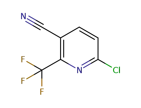 Molecular Structure of 1245913-20-5 (6-chloro-2-(trifluoromethyl)nicotinonitrile)