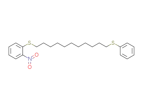 Molecular Structure of 1202041-22-2 (1-(11-(2-nitrophenylthio)undecylthio)benzene)