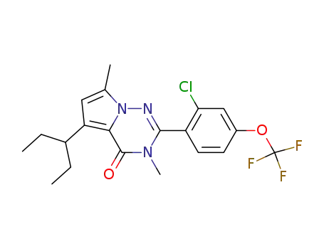 2-[2-chloro-4-(trifluoromethoxy)phenyl]-5-(1-ethylpropyl)-3,7-dimethylpyrrolo[2,1-f][1,2,4]triazin-4(3H)-one