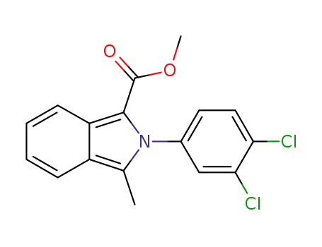 Molecular Structure of 1000774-83-3 (methyl 2-(3,4-dichlorophenyl)-3-methyl-2H-isoindole-1-carboxylate)