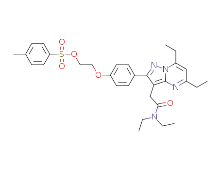 2-(4-(3-(2-(diethylamino)-2-oxoethyl)-5,7-diethylpyrazolo[1,5-a]pyrimidin-2-yl)phenoxy)ethyl 4-methylbenzenesulfonate