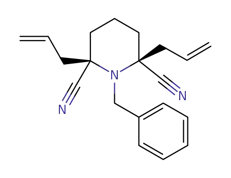 (2S,6R)-2,6-diallyl-1-benzylpiperidine-2,6-dicarbonitrile