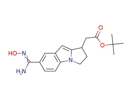 tert-butyl 2-(7-(N'-hydroxycarbamimidoyl)-2,3-dihydro-1H-pyrrolo[1,2-a]indol-1-yl)acetate