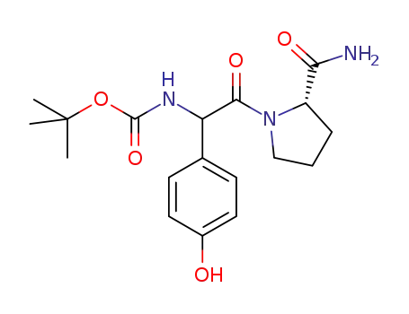 [2-((S)-2-carbamoylpyrrolidin-1-yl)-1-(4-hydroxyphenyl)-2-oxoethyl]carbamic acid tert-butyl ester