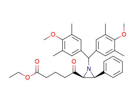 ethyl 5-((2S,3S)-1-(bis(4-methoxy-3,5-dimethyl-phenyl)methyl)-3-phenylaziridin-2-yl)-5-oxopentanoate