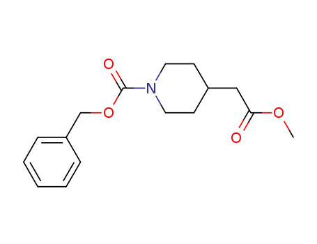 Molecular Structure of 170737-53-8 (1-N-Cbz-4-Methoxycarbonylmethyl-piperidine)
