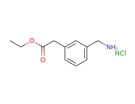 Molecular Structure of 210113-92-1 (3-aminomethylphenylacetic acid ethyl ester(HCl))